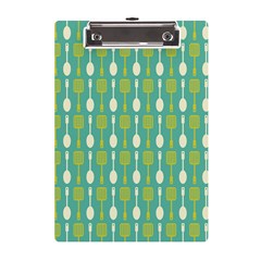 Spatula Spoon Pattern A5 Acrylic Clipboard