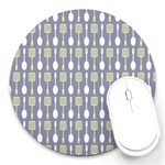 Spatula Spoon Pattern Round Mousepad Front