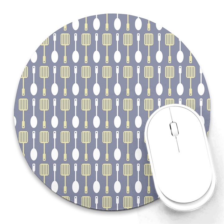 Spatula Spoon Pattern Round Mousepad