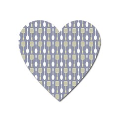 Spatula Spoon Pattern Heart Magnet by GardenOfOphir