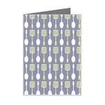 Spatula Spoon Pattern Mini Greeting Card Left