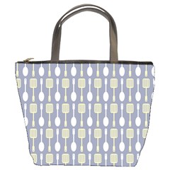 Spatula Spoon Pattern Bucket Bag by GardenOfOphir