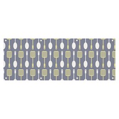 Spatula Spoon Pattern Banner And Sign 8  X 3  by GardenOfOphir