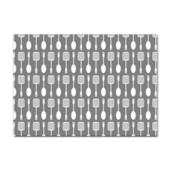 Gray And White Kitchen Utensils Pattern Sticker A4 (10 Pack) by GardenOfOphir