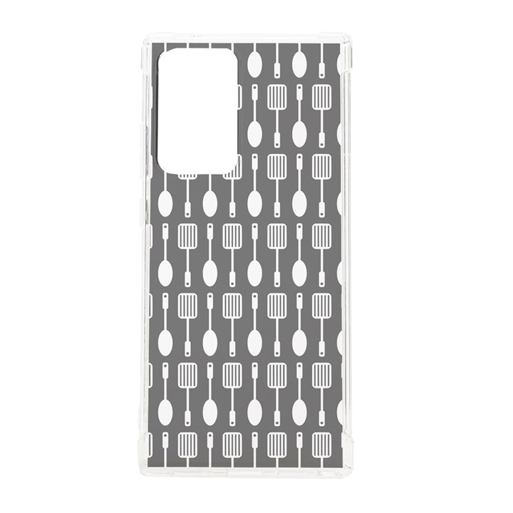 Gray And White Kitchen Utensils Pattern Samsung Galaxy Note 20 Ultra TPU UV Case