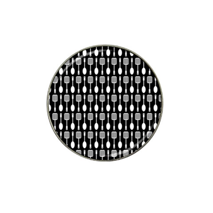 Black And White Spatula Spoon Pattern Hat Clip Ball Marker