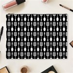 Black And White Spatula Spoon Pattern Cosmetic Bag (XL) Front