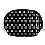 Black And White Spatula Spoon Pattern Accessory Pouch (Medium) Front