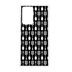 Black And White Spatula Spoon Pattern Samsung Galaxy Note 20 Ultra Tpu Uv Case by GardenOfOphir