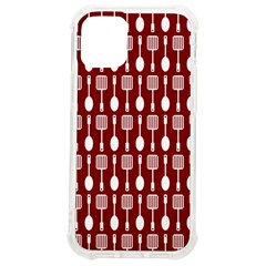 Red And White Kitchen Utensils Pattern Iphone 12 Mini Tpu Uv Print Case	 by GardenOfOphir