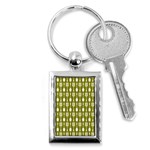 Olive Green Spatula Spoon Pattern Key Chain (Rectangle) Front