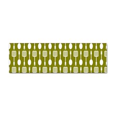 Olive Green Spatula Spoon Pattern Sticker Bumper (10 Pack) by GardenOfOphir