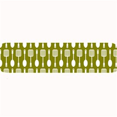 Olive Green Spatula Spoon Pattern Large Bar Mat by GardenOfOphir