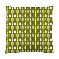 Olive Green Spatula Spoon Pattern Standard Cushion Case (one Side) by GardenOfOphir