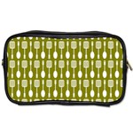 Olive Green Spatula Spoon Pattern Toiletries Bag (One Side) Front