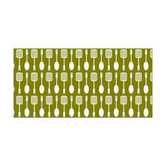 Olive Green Spatula Spoon Pattern Yoga Headband by GardenOfOphir