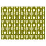 Olive Green Spatula Spoon Pattern Two Sides Premium Plush Fleece Blanket (Extra Small) 40 x30  Blanket Front