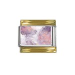 Liquid Marble Gold Trim Italian Charm (9mm) Front