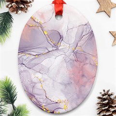 Liquid Marble Oval Ornament (two Sides) by BlackRoseStore