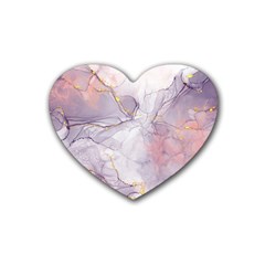 Liquid Marble Rubber Heart Coaster (4 Pack) by BlackRoseStore