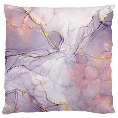 Liquid Marble Large Premium Plush Fleece Cushion Case (one Side) by BlackRoseStore