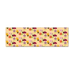 Colorful Ladybug Bess And Flowers Pattern Sticker Bumper (100 Pack) by GardenOfOphir