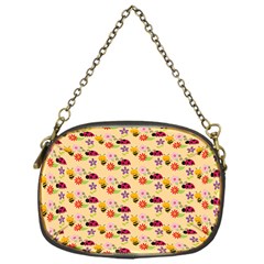 Colorful Ladybug Bess And Flowers Pattern Chain Purse (one Side) by GardenOfOphir