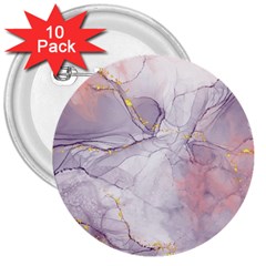 Liquid Marble 3  Buttons (10 Pack)  by BlackRoseStore