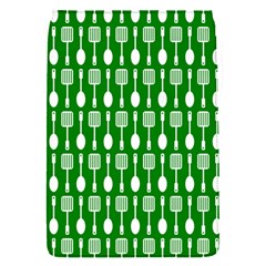 Green And White Kitchen Utensils Pattern Removable Flap Cover (s) by GardenOfOphir