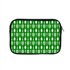 Green And White Kitchen Utensils Pattern Apple Macbook Pro 15  Zipper Case by GardenOfOphir