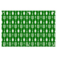 Green And White Kitchen Utensils Pattern Banner And Sign 6  X 4  by GardenOfOphir