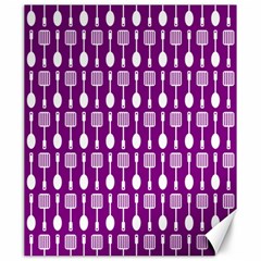 Magenta Spatula Spoon Pattern Canvas 20  X 24  by GardenOfOphir