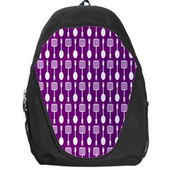 Magenta Spatula Spoon Pattern Backpack Bag by GardenOfOphir