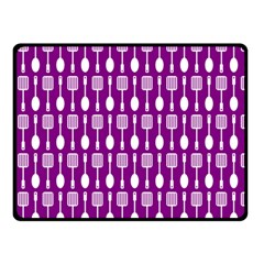 Magenta Spatula Spoon Pattern Two Sides Fleece Blanket (small) by GardenOfOphir