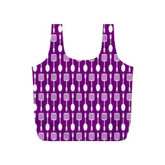 Magenta Spatula Spoon Pattern Full Print Recycle Bag (s) by GardenOfOphir