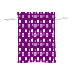 Magenta Spatula Spoon Pattern Lightweight Drawstring Pouch (m) by GardenOfOphir