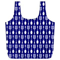 Indigo Spatula Spoon Pattern Full Print Recycle Bag (xl) by GardenOfOphir