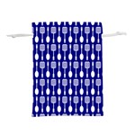 Indigo Spatula Spoon Pattern Lightweight Drawstring Pouch (S) Front