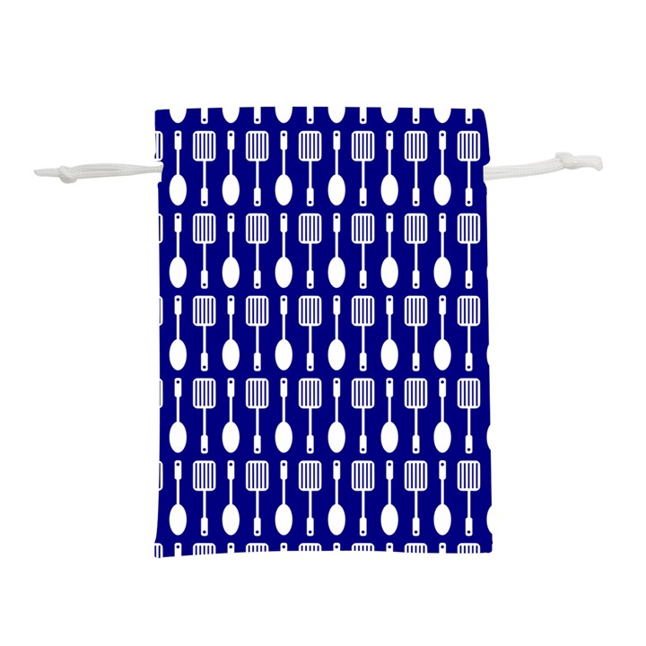 Indigo Spatula Spoon Pattern Lightweight Drawstring Pouch (S)