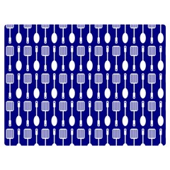 Indigo Spatula Spoon Pattern Two Sides Premium Plush Fleece Blanket (extra Small)