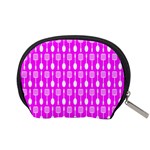 Purple Spatula Spoon Pattern Accessory Pouch (Small) Back