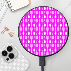 Purple Spatula Spoon Pattern Wireless Fast Charger(black)