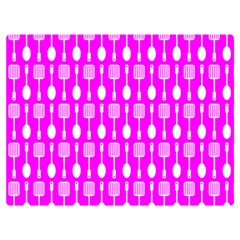 Purple Spatula Spoon Pattern Premium Plush Fleece Blanket (extra Small)