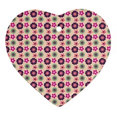 Cute Floral Pattern Ornament (heart) by GardenOfOphir