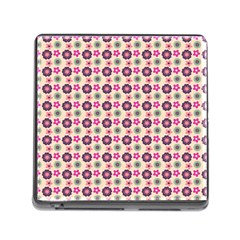 Cute Floral Pattern Memory Card Reader (square 5 Slot) by GardenOfOphir