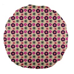 Cute Floral Pattern Large 18  Premium Round Cushions by GardenOfOphir