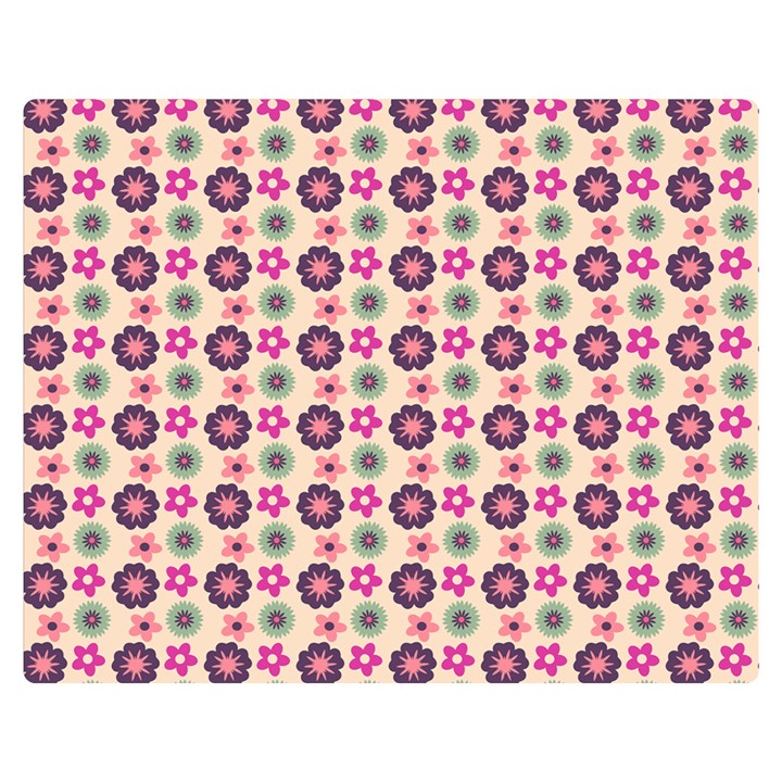 Cute Floral Pattern Premium Plush Fleece Blanket (Medium)