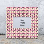 Cute Floral Pattern White Box Photo Frame 4  x 6  Front