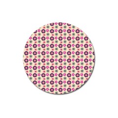 Cute Floral Pattern Magnet 3  (round) by GardenOfOphir