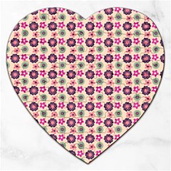 Cute Floral Pattern Jigsaw Puzzle (heart) by GardenOfOphir